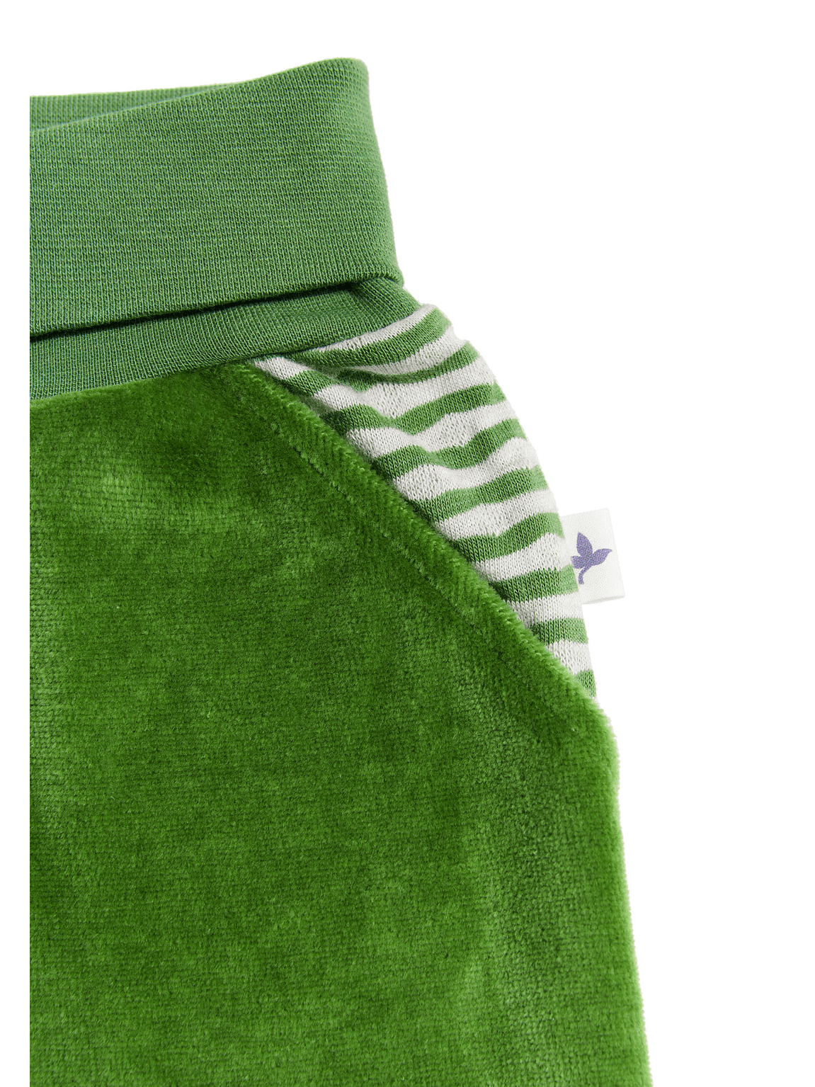 Baby Velour Trousers, Forest Green