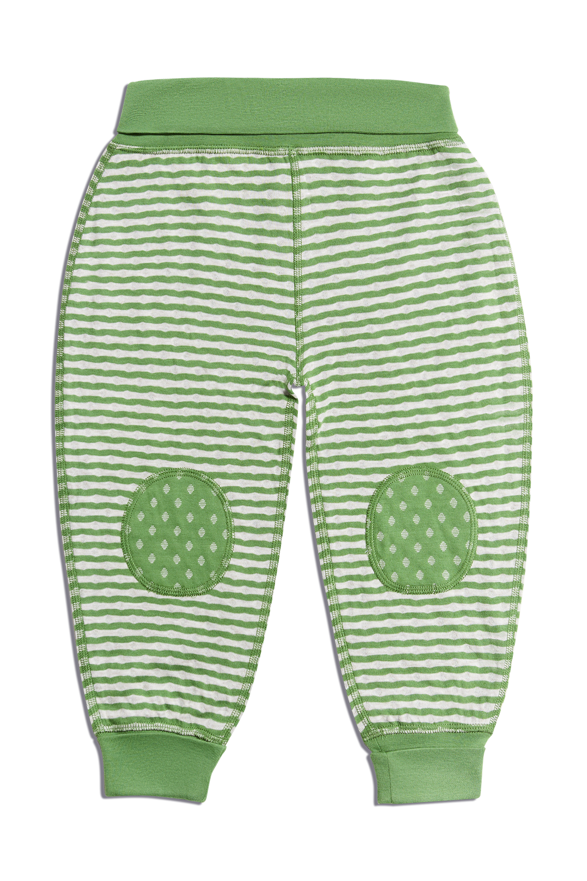 Kids' Reversible Trousers, Forest Green-Beige-Melange — Leela Cotton, view 4
