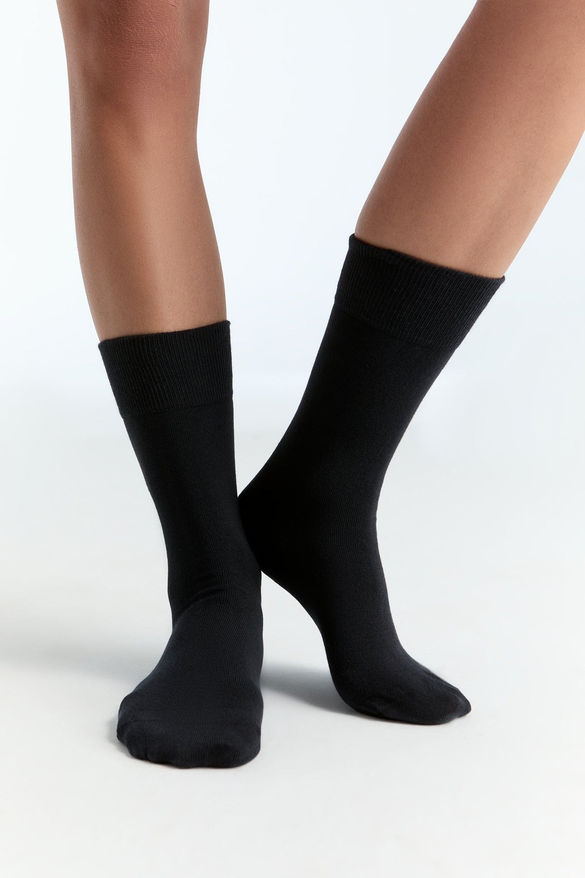 Unisex Premium Socks with Longer Cuffs, Black (6-Pack) — Albero Natur, view 2