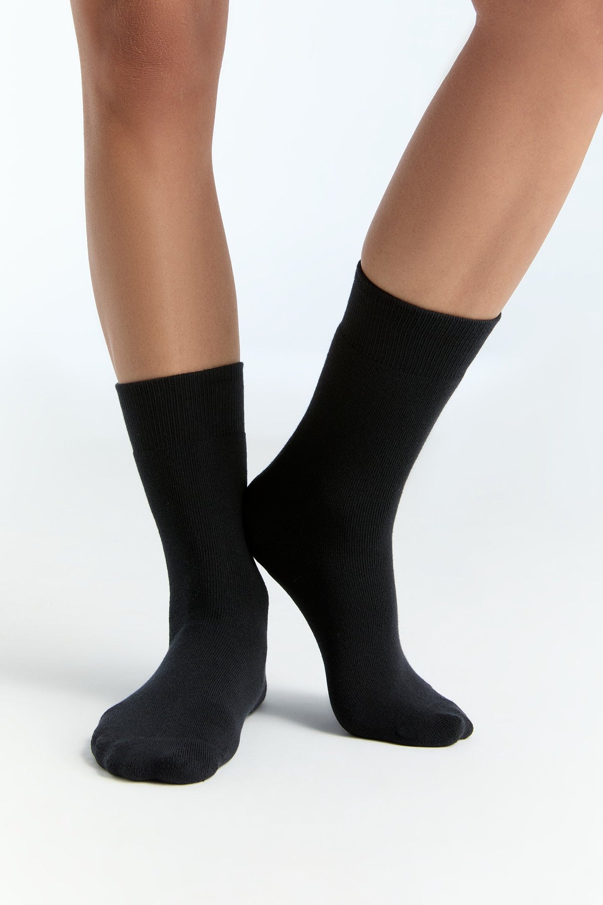 Unisex Premium Socks with Longer Cuffs, Black (6-Pack) — Albero Natur, view 5