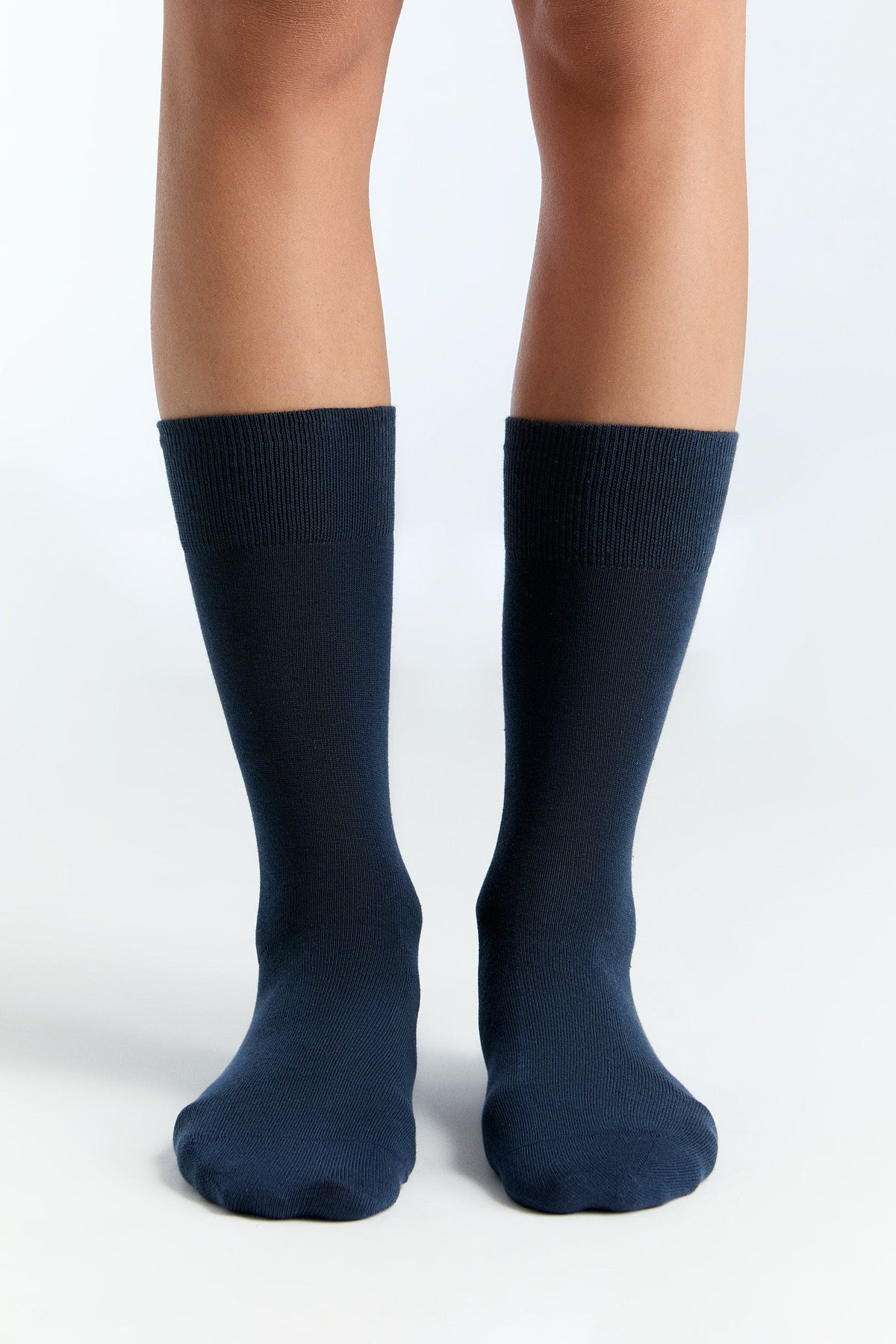 Unisex Premium Socks with Longer Cuffs, Navy (6-Pack) — Albero Natur, view 2