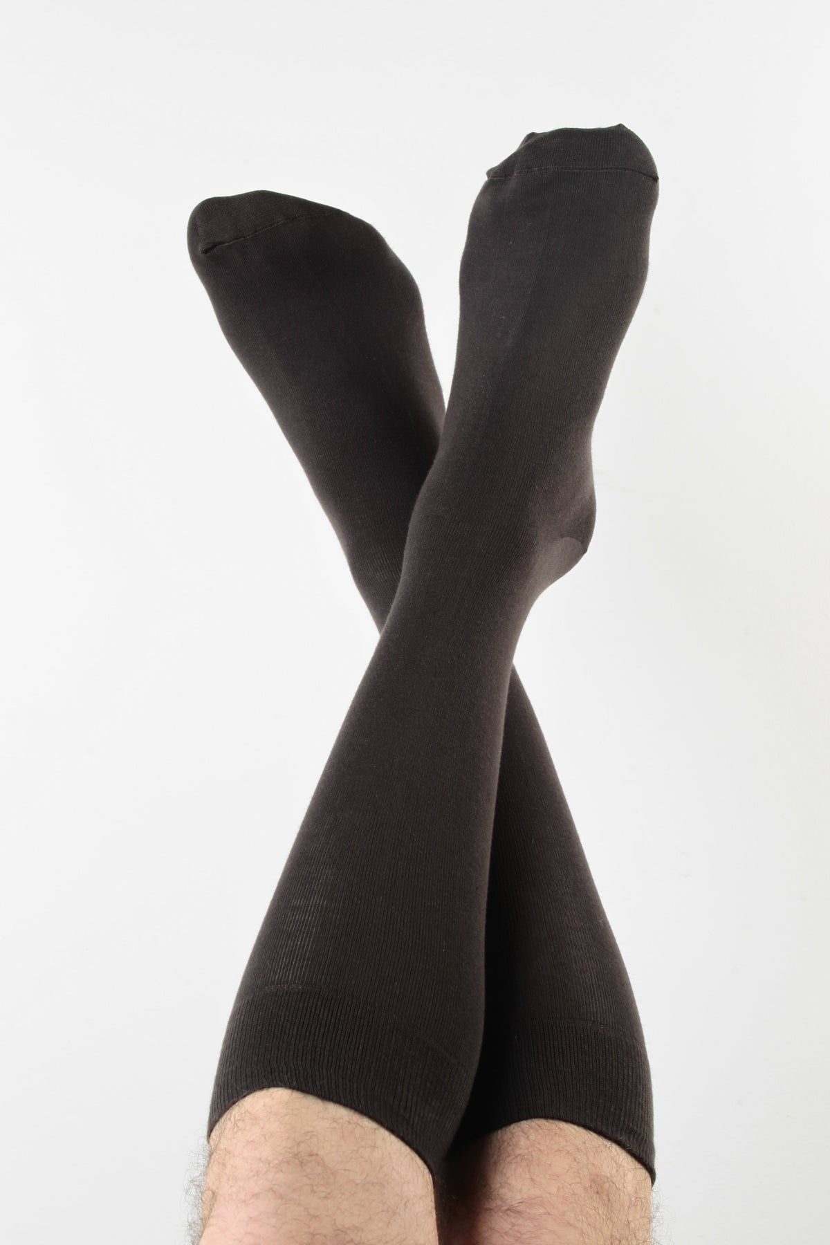 Unisex Premium Socks with Longer Cuffs, Brown (6-Pack)