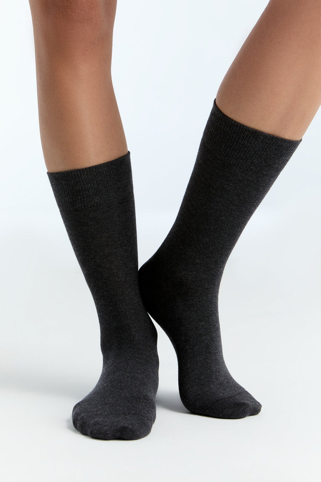 Unisex Premium Socks with Longer Cuffs, Anthracite (6-Pack)