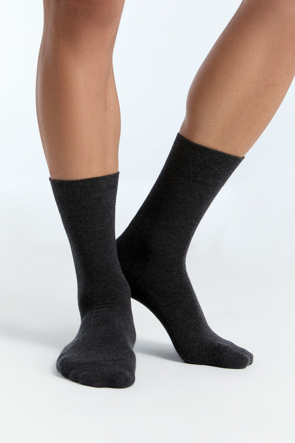 Unisex Premium Socks with Longer Cuffs, Anthracite (6-Pack)