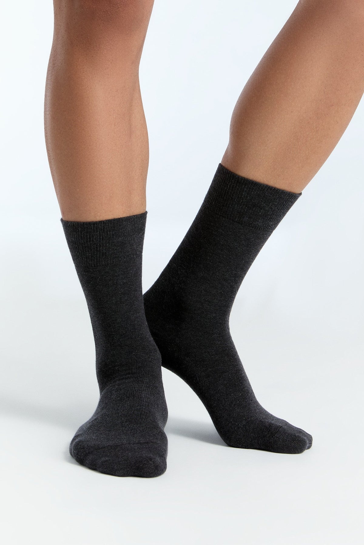 Unisex Premium Socks with Longer Cuffs, Anthracite (6-Pack)