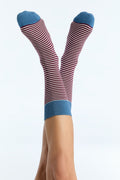 Unisex Premium Socks with Longer Cuffs, Bordeaux - Natural (6-Pack)
