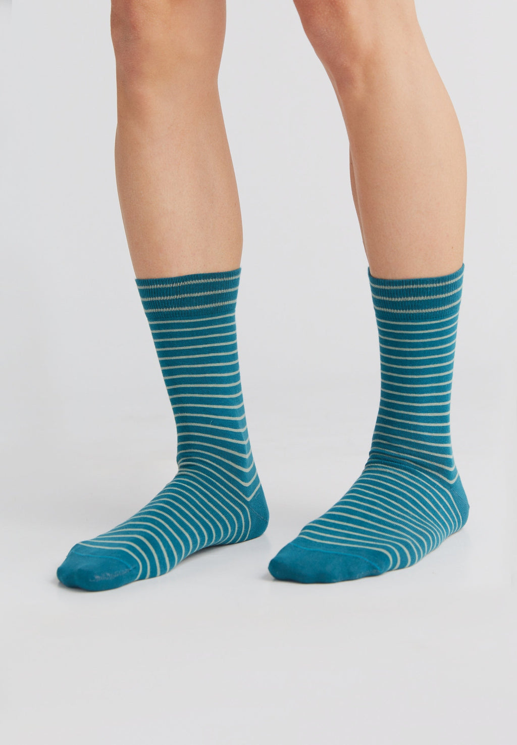 Unisex Premium Socks with Longer Cuffs, Petrol/ Frost Green (6-Pack)