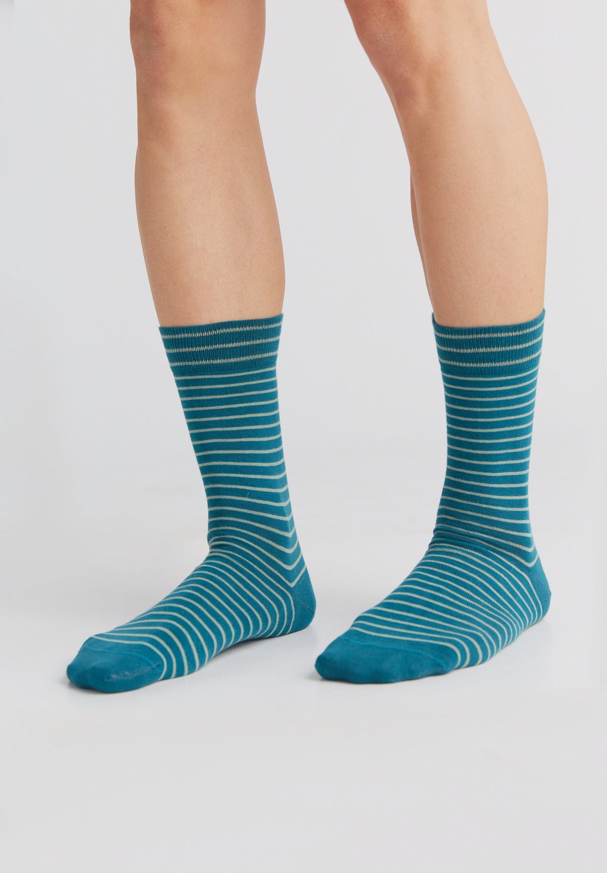 Unisex Premium Socks with Longer Cuffs, Petrol/ Frost Green (6-Pack)