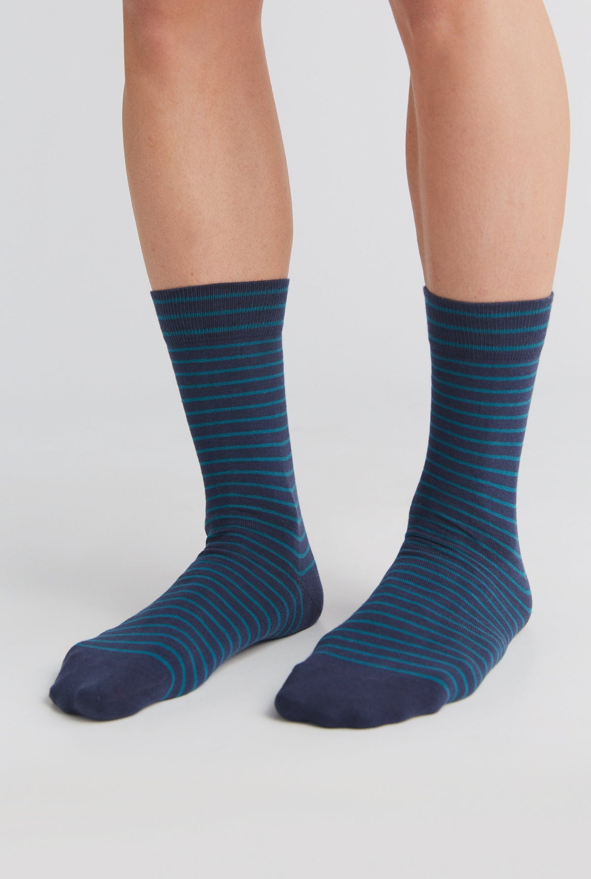 Unisex Premium Socks with Longer Cuffs, Indigo - Petrol (6-Pack)