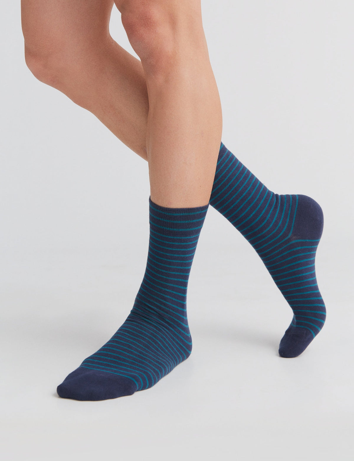 Unisex Premium Socks with Longer Cuffs, Indigo - Petrol (6-Pack)