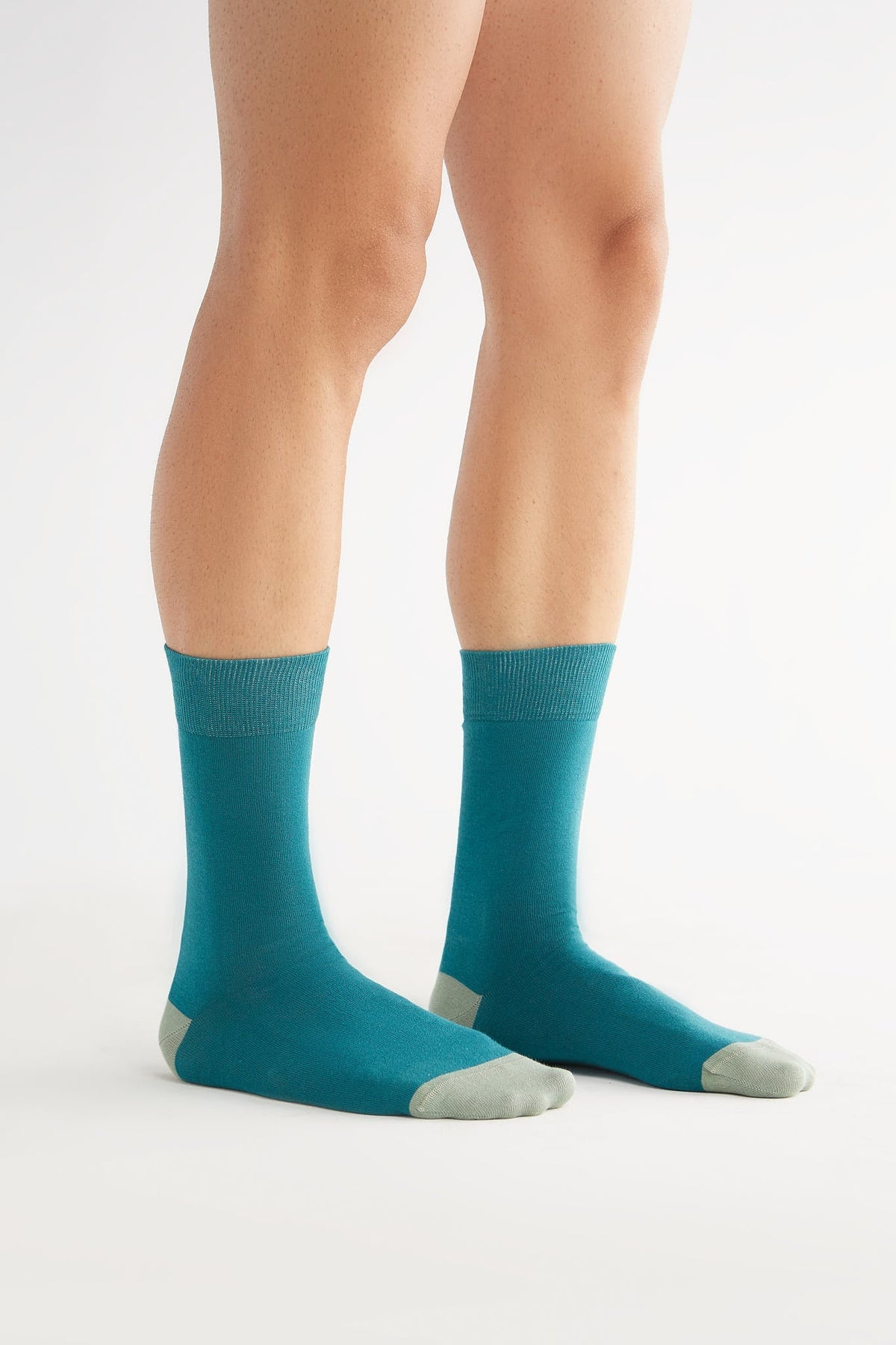 Socks, Petrol Frost Green (6-Pack) — Albero Natur, view 4