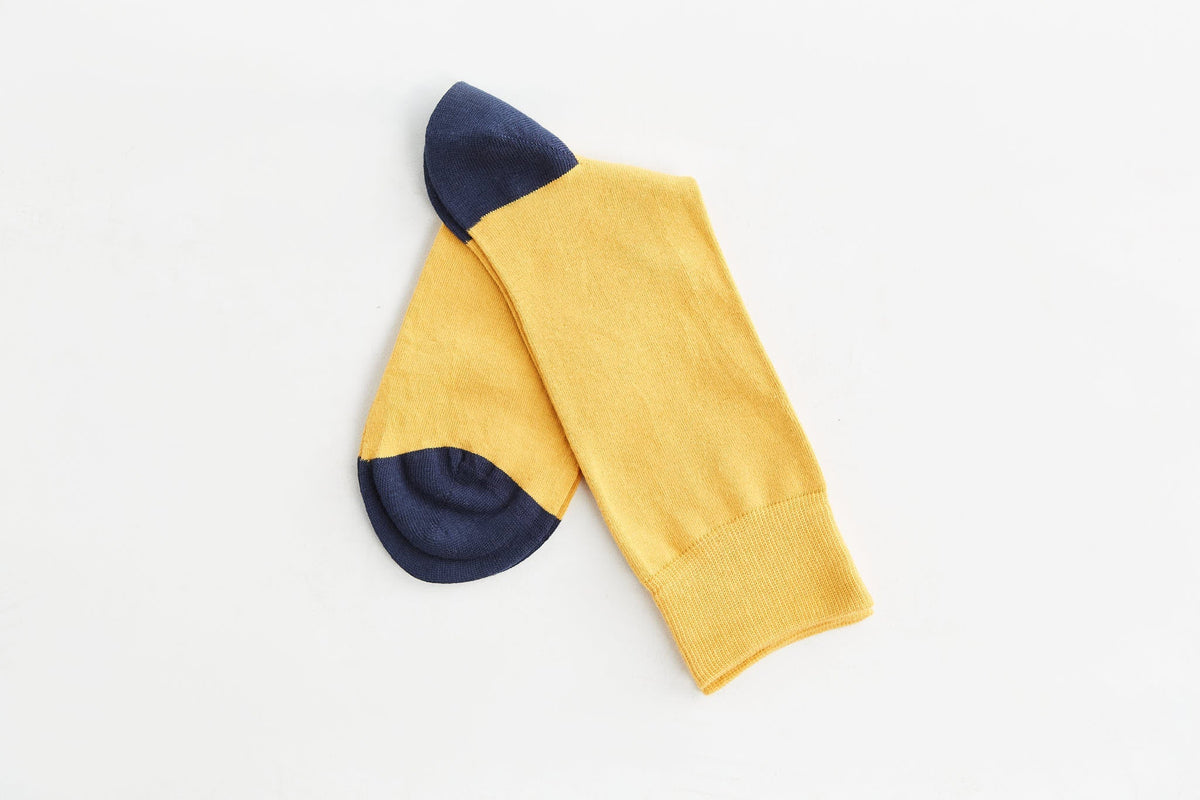 Socks, Mustard-Indigo (6-Pack) — Albero Natur, view 5
