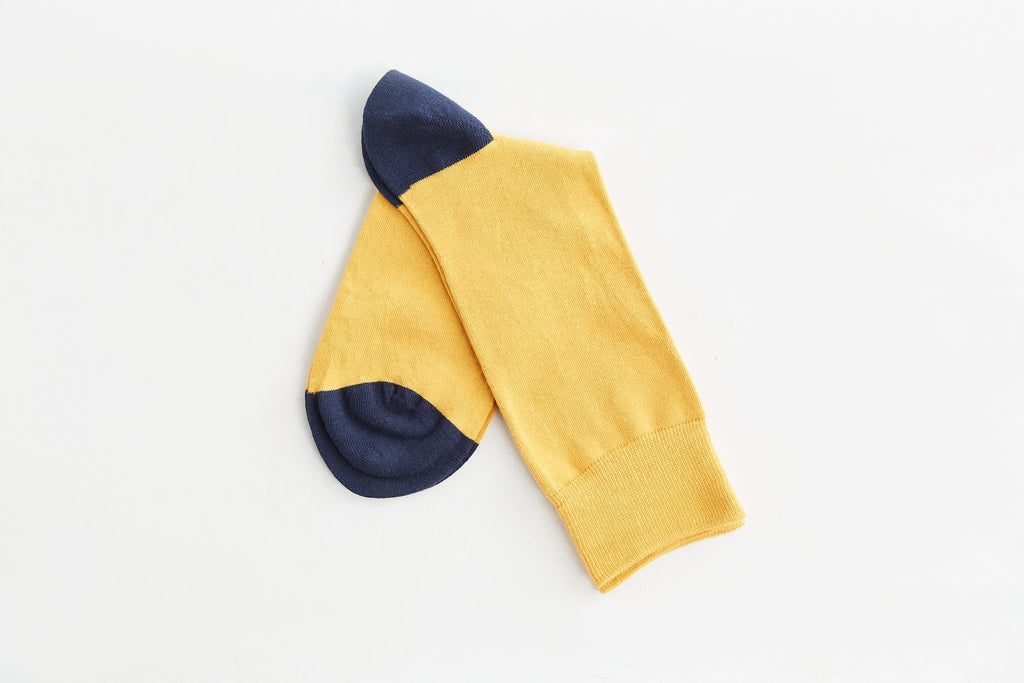 Socks, Mustard - Indigo (6-Pack)