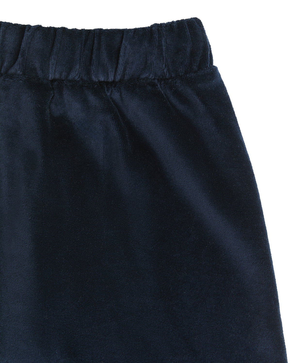 Kids' Velour Skirt, Midnight Blue — Leela Cotton, view 4
