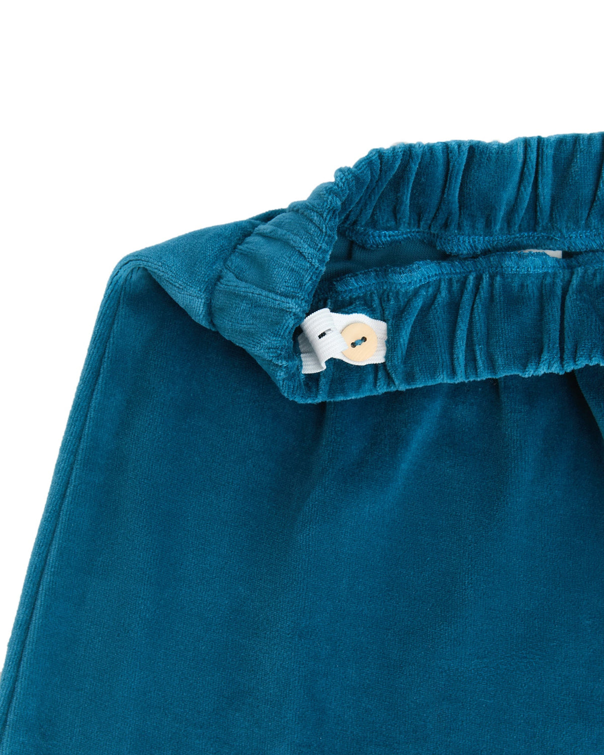 Kids' Velour Skirt, Danube Blue — Leela Cotton, view 3