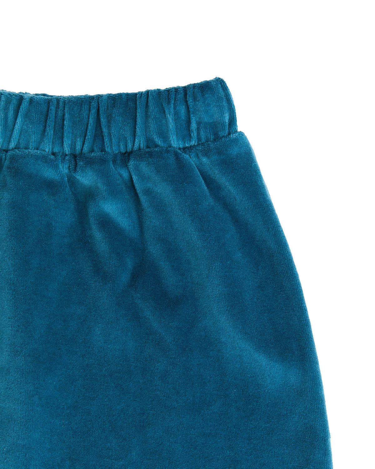 Kids' Velour Skirt, Danube Blue — Leela Cotton, view 4