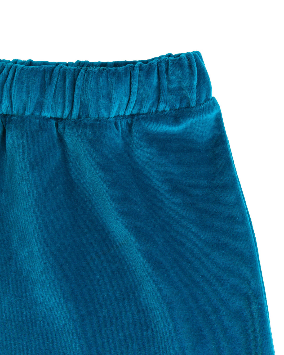 Kids' Velour Skirt, Ocean Blue — Leela Cotton, view 4