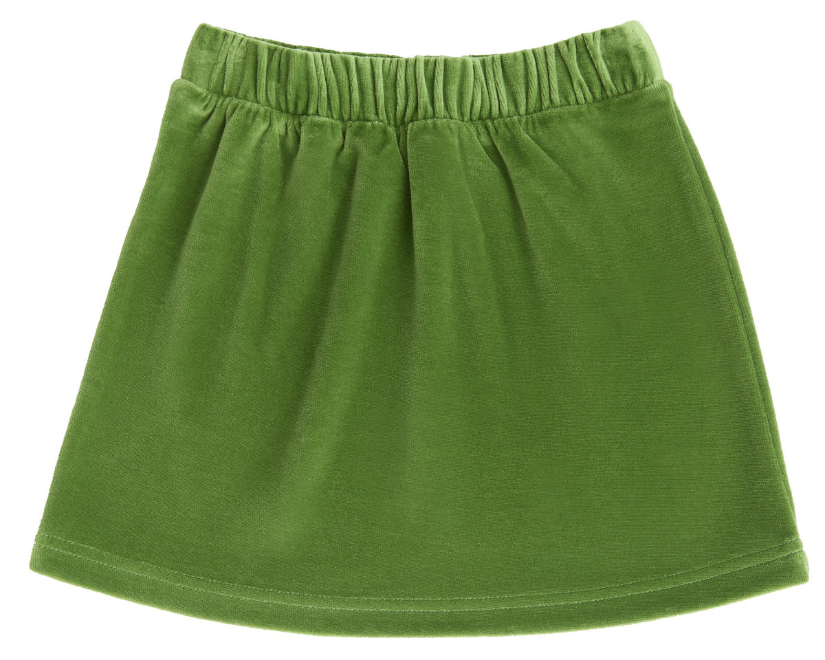 Kids' Velour Skirt, Forest Green — Leela Cotton