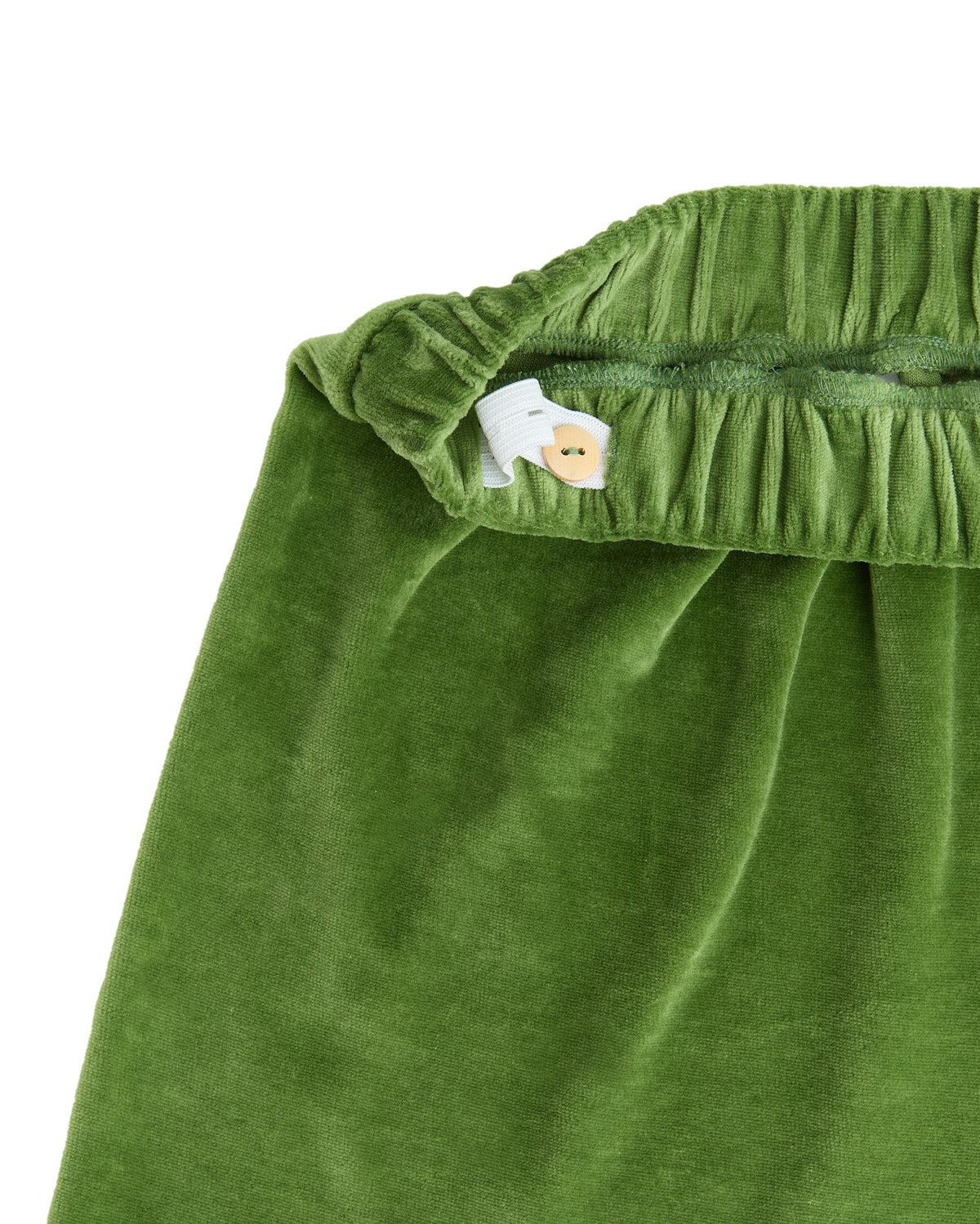 Kids' Velour Skirt, Forest Green — Leela Cotton, view 4