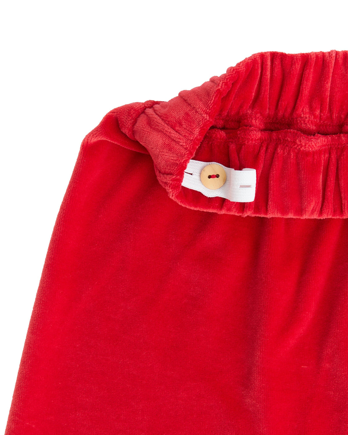 Kids' Velour Skirt, Brick Red — Leela Cotton, view 3