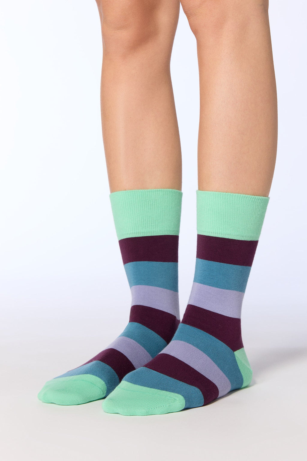 Unisex Socks, Kiwi/ Magenta/ Dove Blue/ Lavender