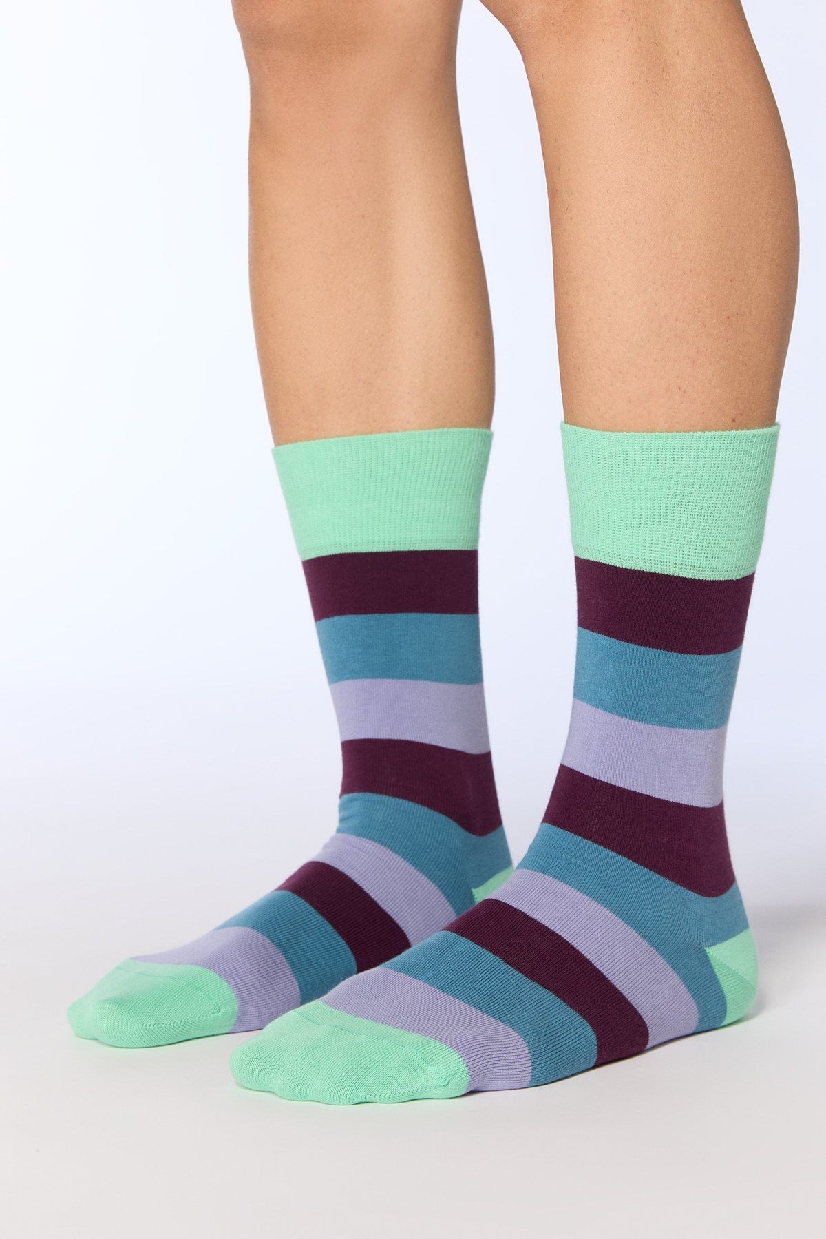 Unisex Socks, Kiwi/ Magenta/ Dove Blue/ Lavender