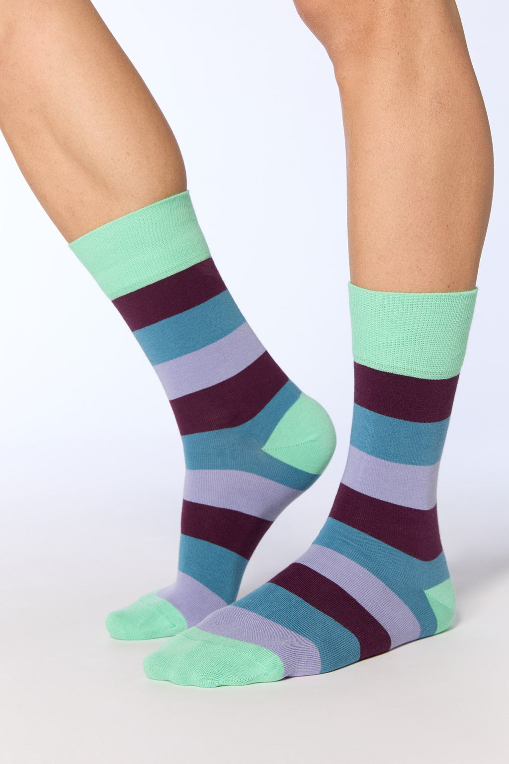 Unisex Socks, Kiwi/ Magenta/ Dove Blue/ Lavender