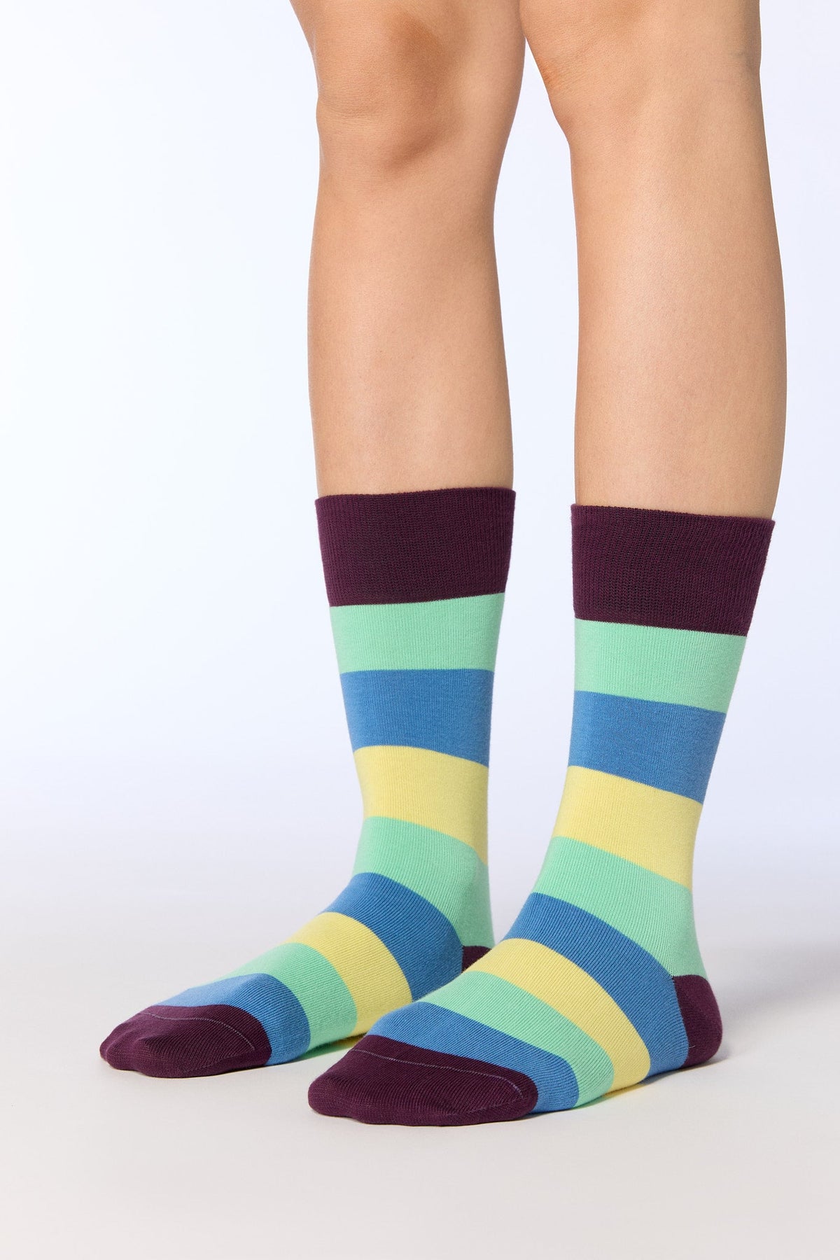 Unisex Socks, Magenta / Kiwi / Aquamarine / Lime — Albero Natur