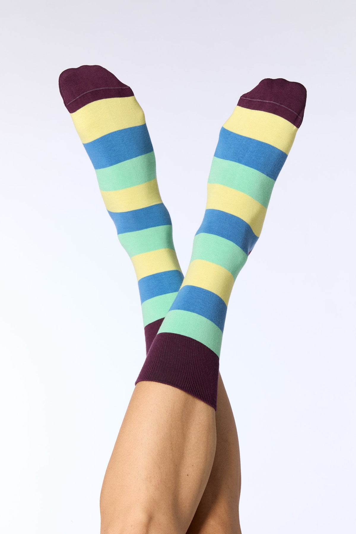 Unisex Socks, Magenta / Kiwi / Aquamarine / Lime — Albero Natur, view 5