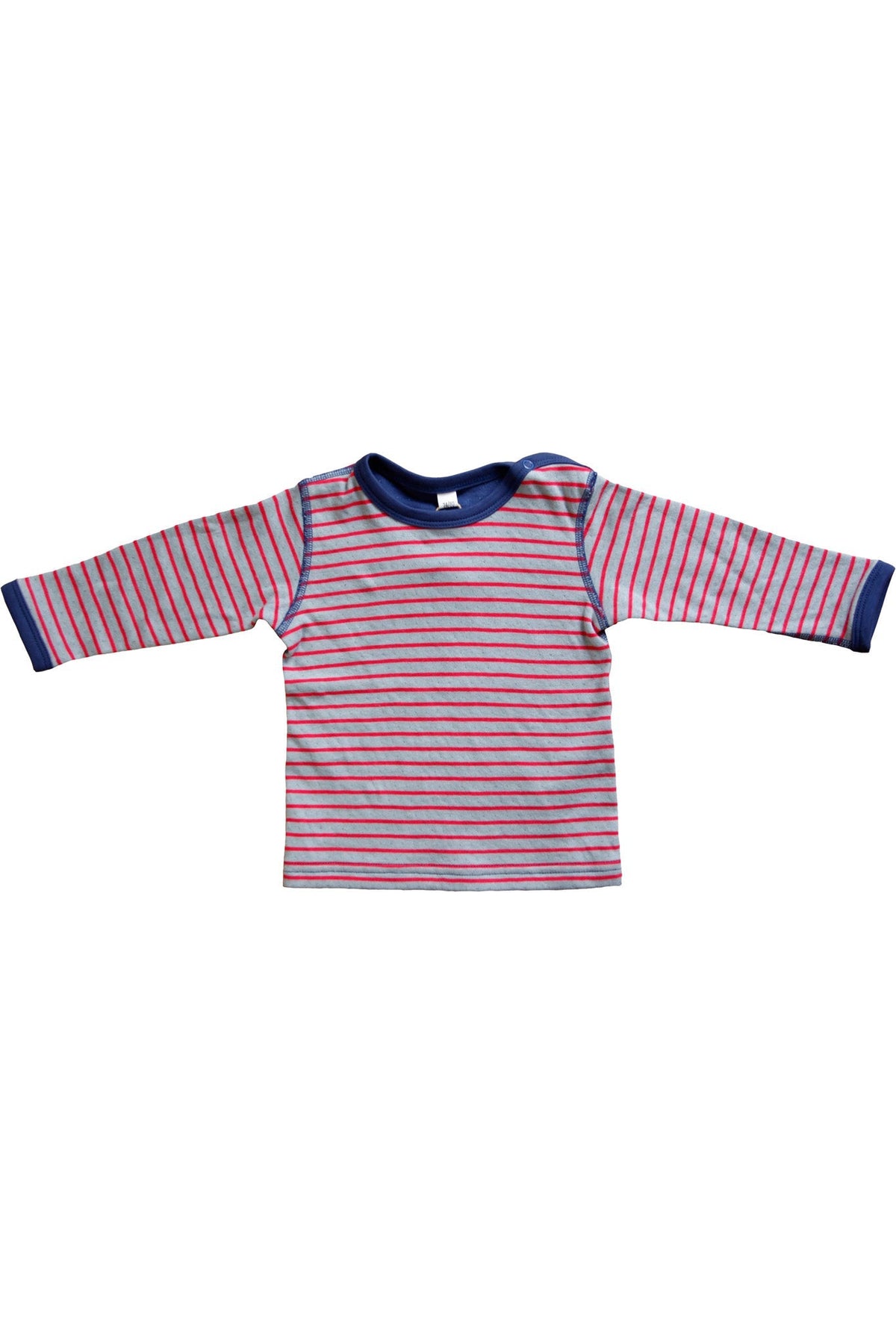 Kids' Reversible Long Sleeve Top - Tomato Red - Light Grey