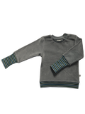 Kids' Velour Sweatshirt, Light Grey