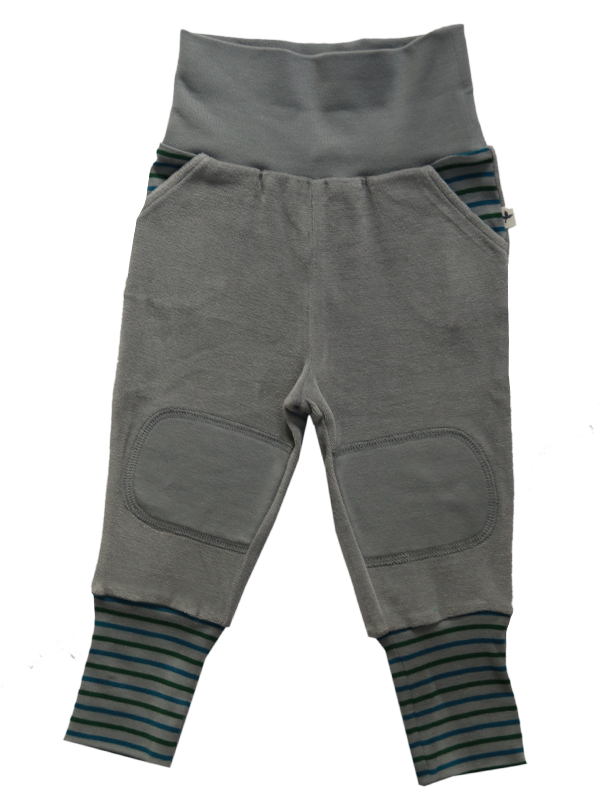 Baby Velour Trousers, Light Grey — Leela Cotton