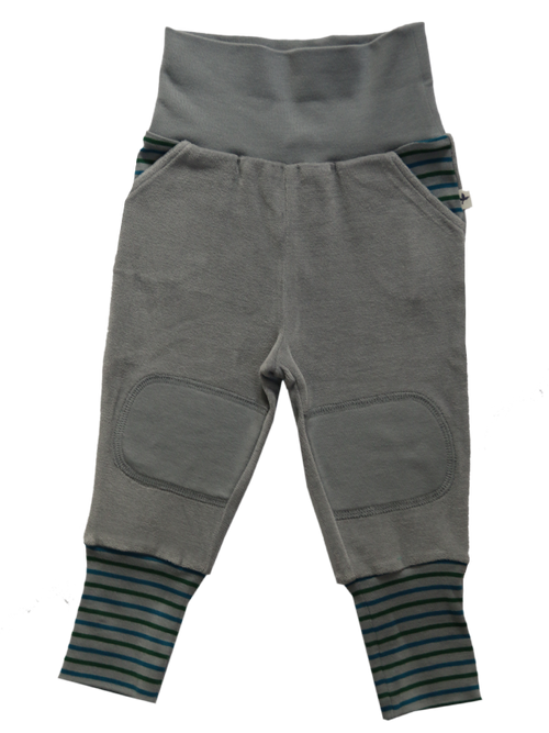 Baby Velour Trousers, Light Grey — Leela Cotton