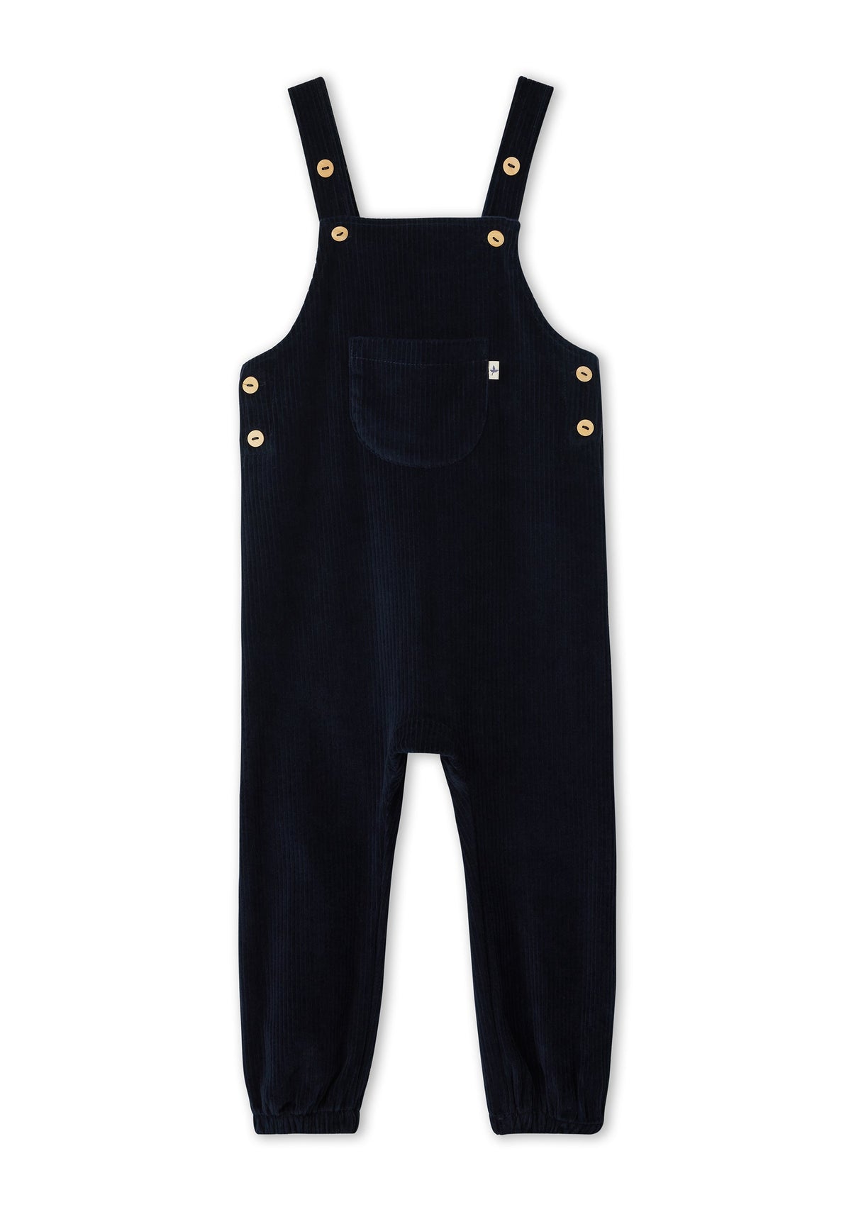 Baby Corduroy Dungarees, Midnight Blue — Leela Cotton