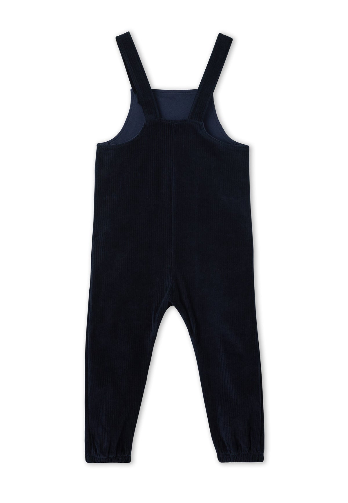 Baby Corduroy Dungarees, Midnight Blue — Leela Cotton, view 2