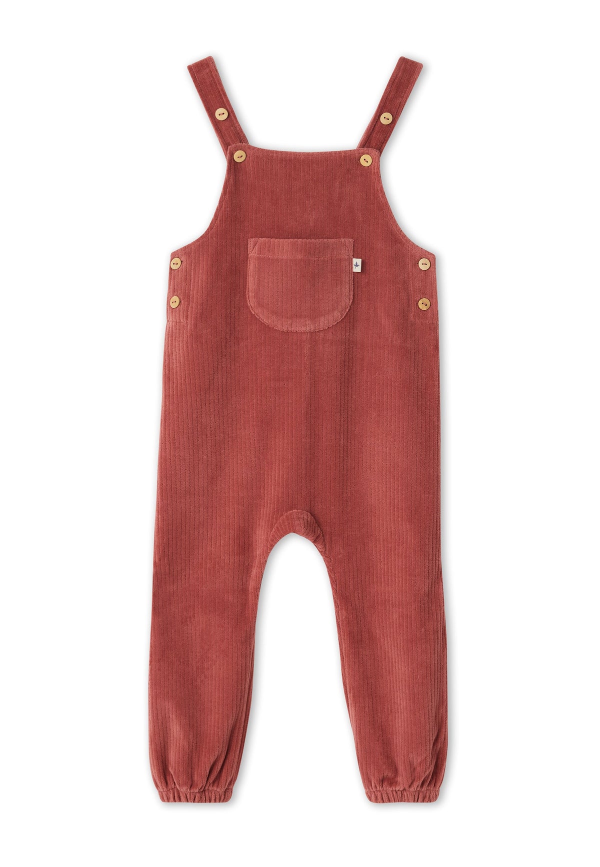Baby Corduroy Dungarees, Dark Mauve — Leela Cotton