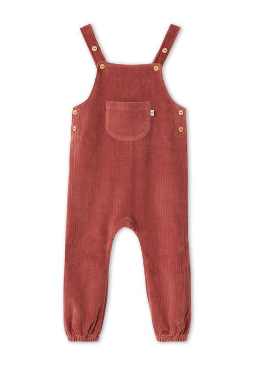 Baby Corduroy Dungarees, Dark Mauve — Leela Cotton