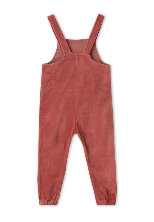 Baby Corduroy Dungarees, Dark Mauve — Leela Cotton, view 2