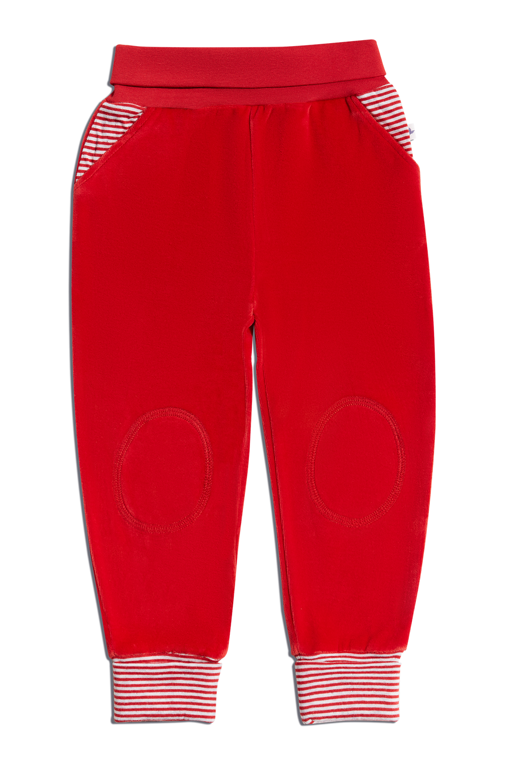Baby Velour Trousers, Brick Red