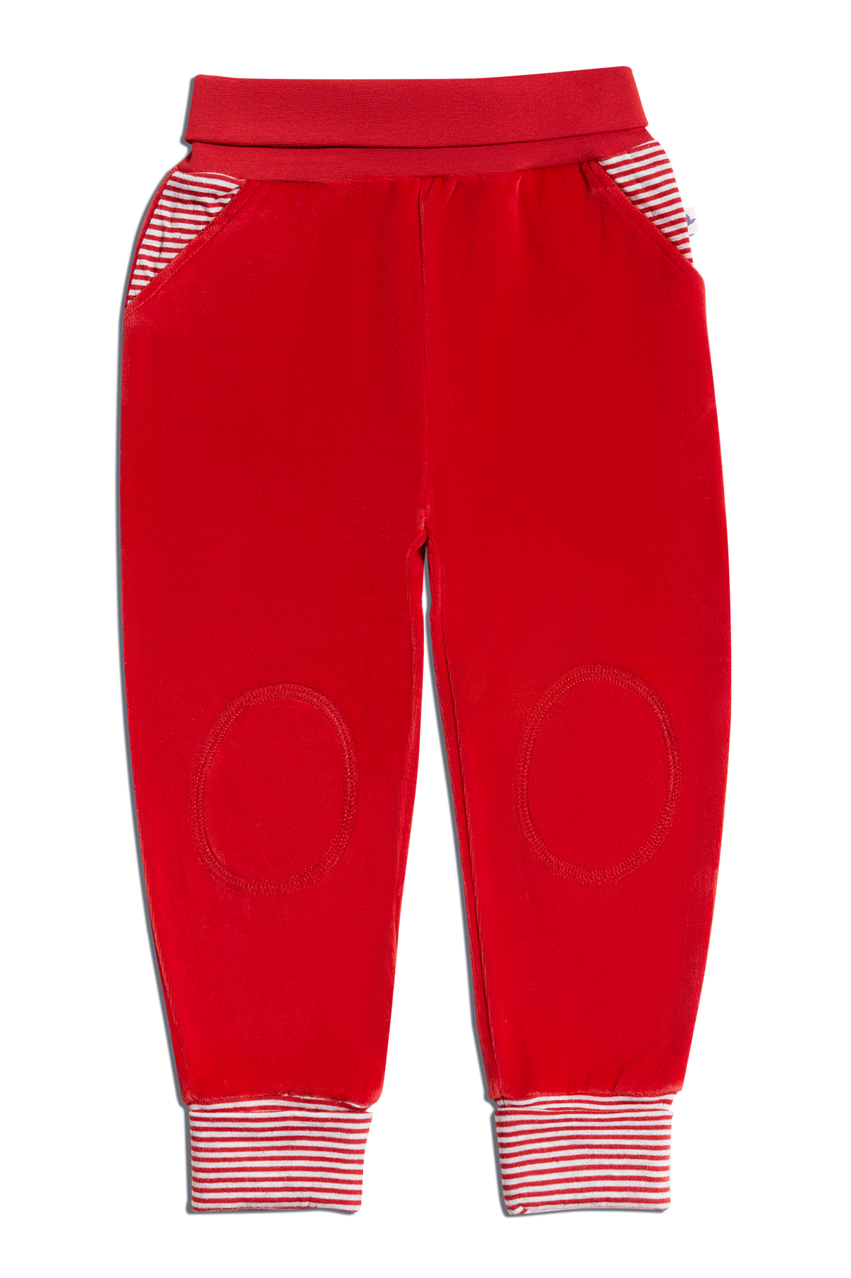 Baby Velour Trousers, Brick Red