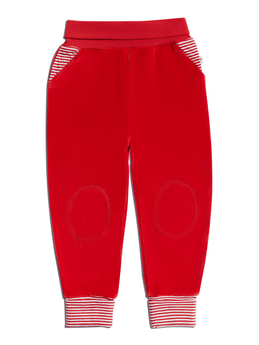 Baby Velour Trousers, Brick Red
