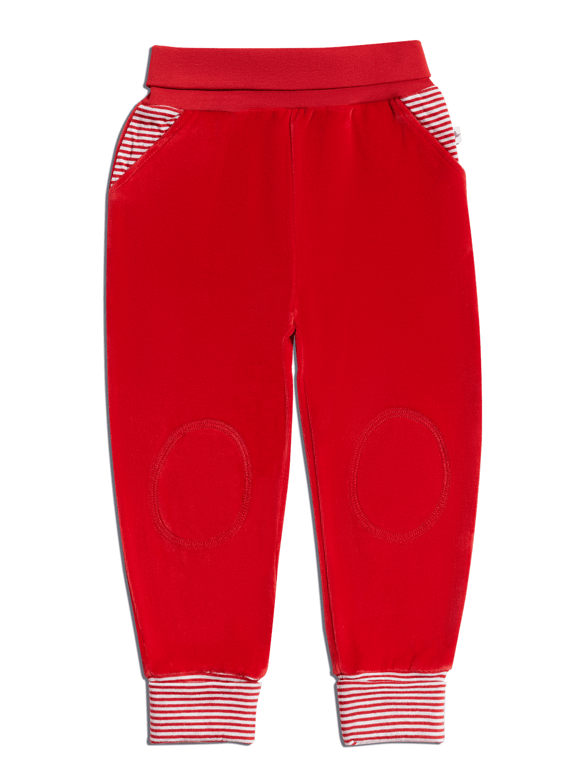 Baby Velour Trousers, Brick Red