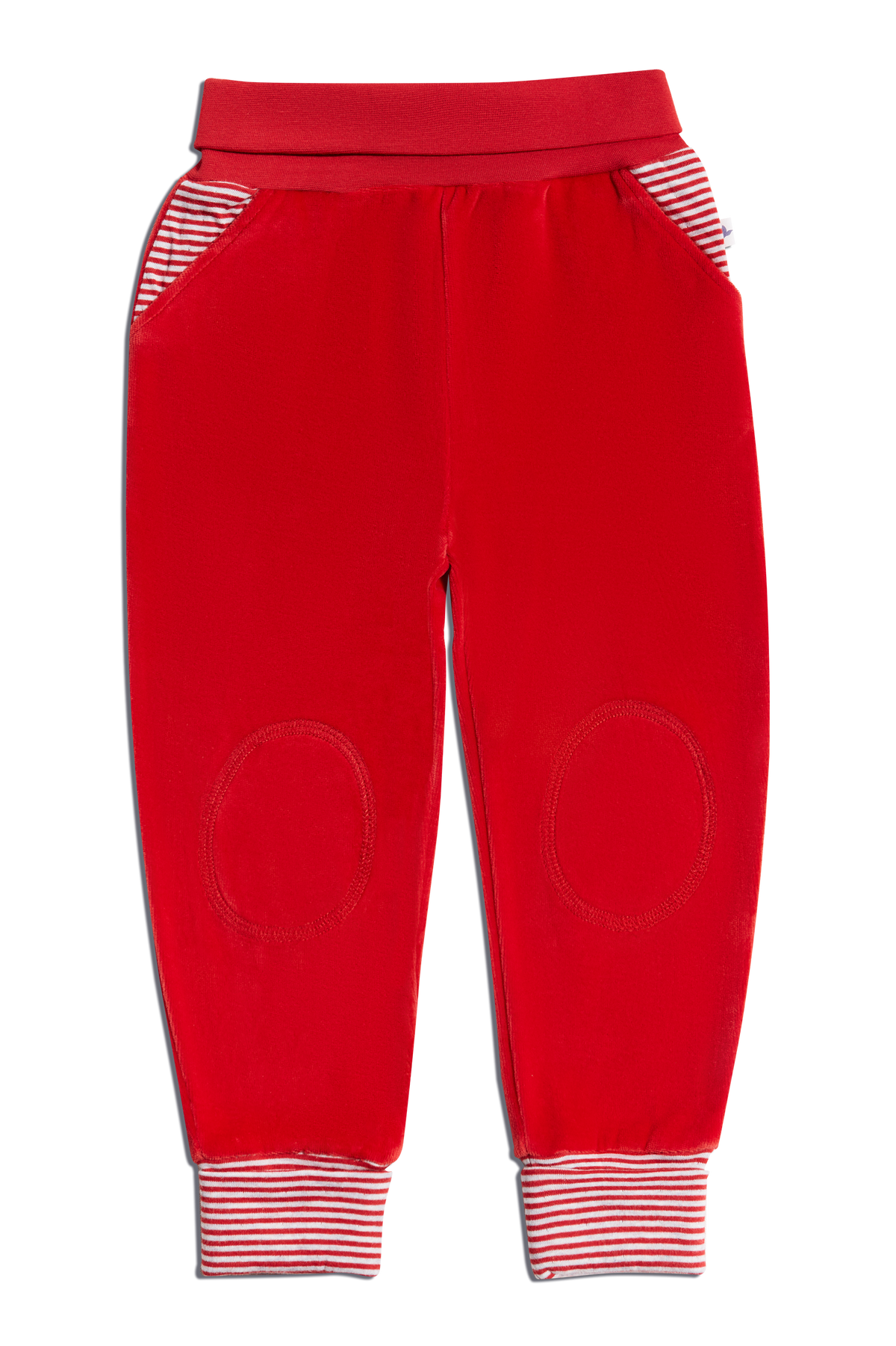 Baby Velour Trousers, Brick Red
