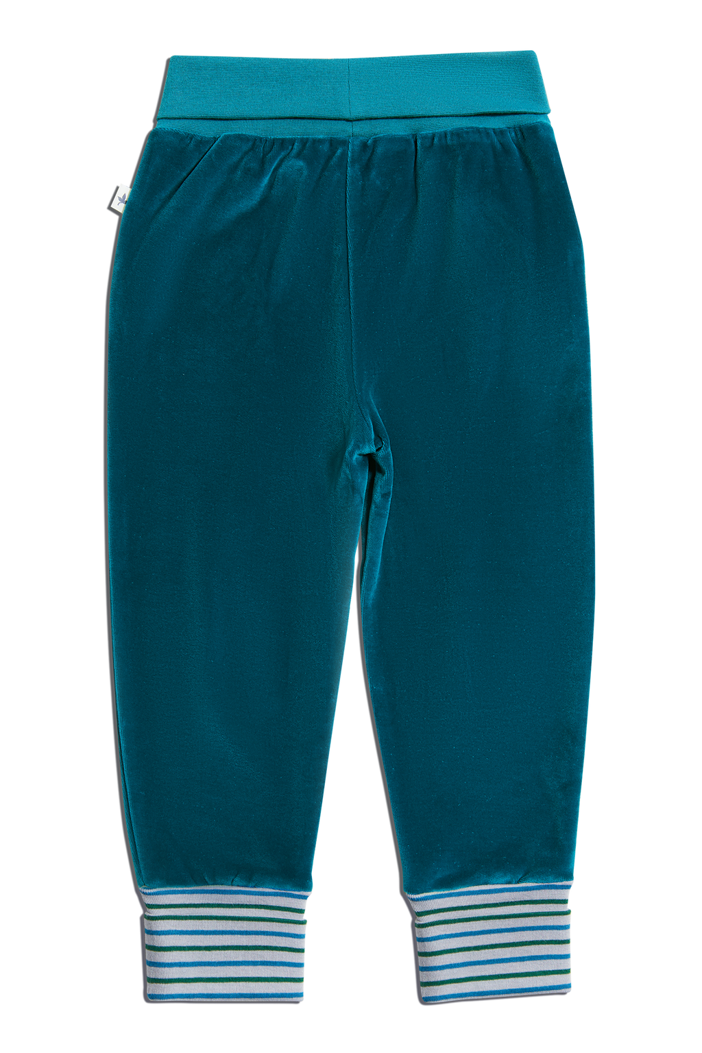Baby Velour Trousers, Ocean Blue