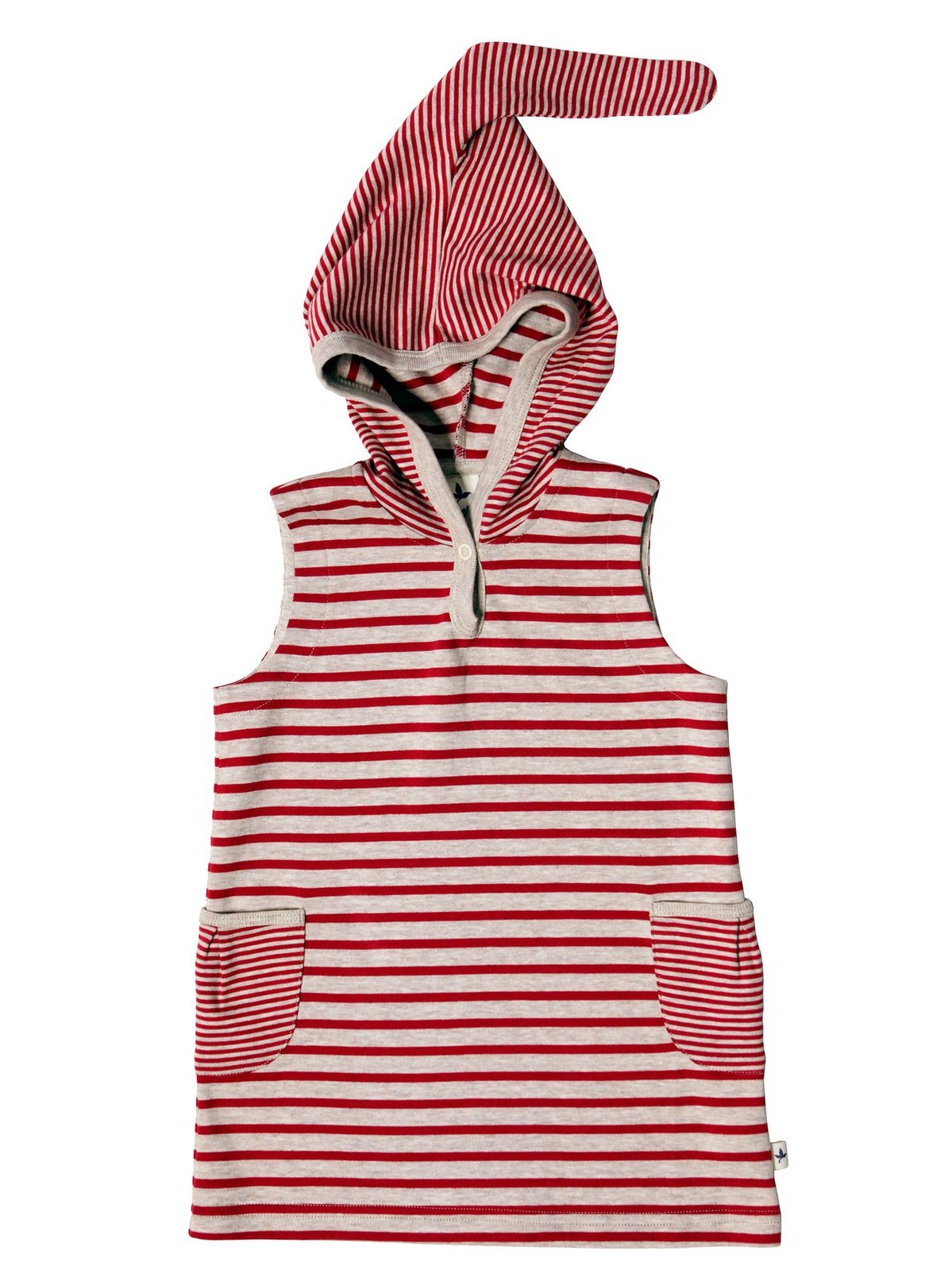 Baby Tunic Dress, Grey Brick Red — Leela Cotton