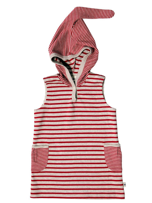 Baby Tunic Dress, Grey Brick Red — Leela Cotton