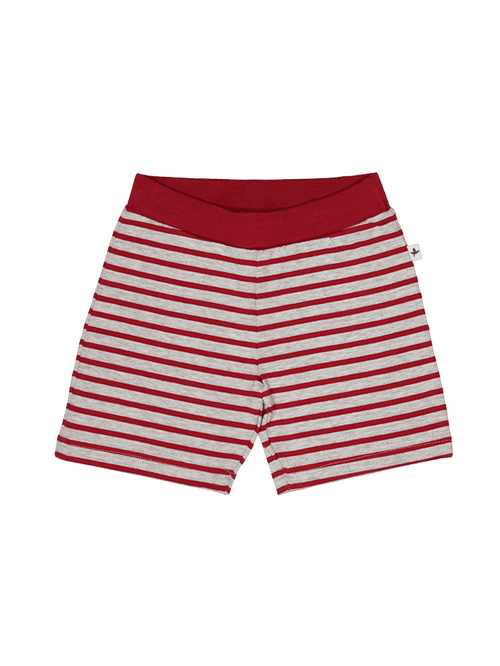 Baby Shorts, Brick Red-Beige-Melange — Leela Cotton