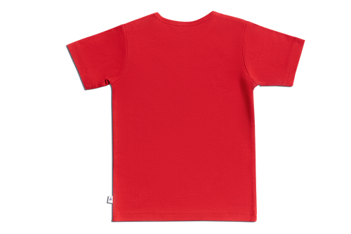Baby Basic Short Sleeve Top, Brick Red — Leela Cotton, view 2