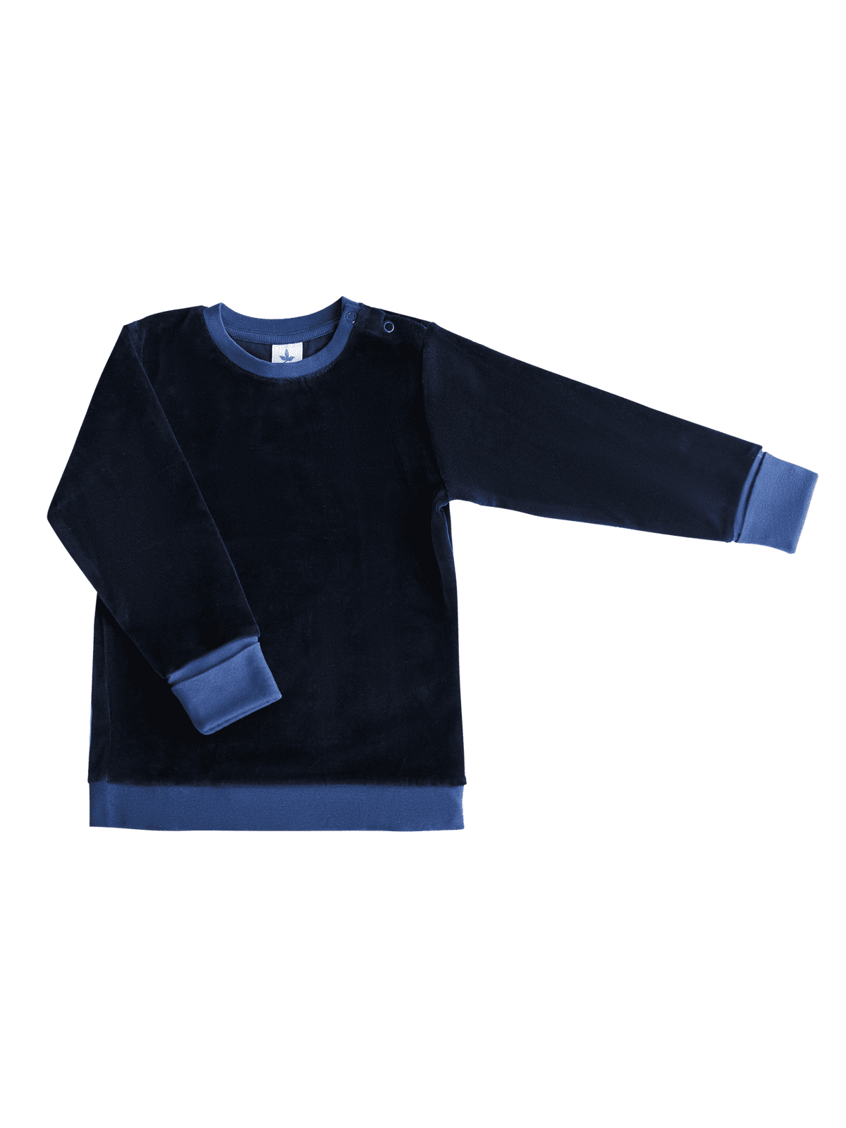 Kids' Velour Sweatshirt, Midnight Blue — Leela Cotton