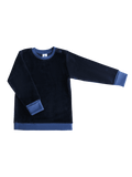Kids' Velour Sweatshirt, Midnight Blue